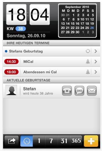 miCal : Calendrier complet pour iPhone et iPod Touch