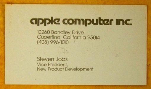 Steve Jobs et Larry Page: leurs premières cartes de visite