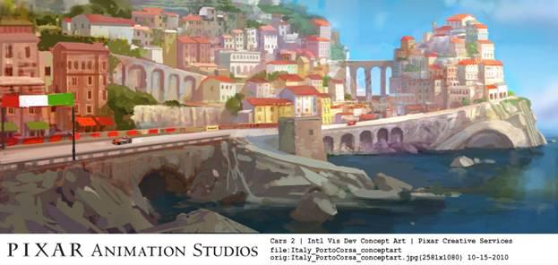 Cars 2 : 4 concept art de grand prix