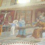 Eglise de Mécrin : fresque retraçant la vie de St Evre