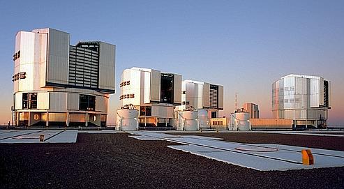 La galaxie a été observée avec le Very Large Telescope, un ensemble de quatre téléscopes situés dans le désert d'Atacama. (Crédits photo : ESO / H.H.Hayer)