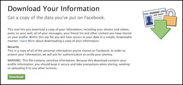 Sauvegarder vos données Facebook !