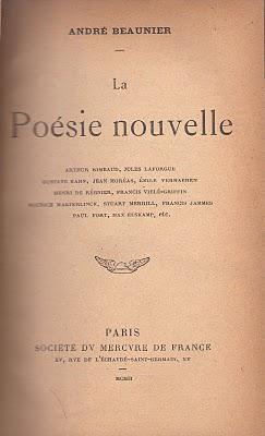 André Beaunier : La Poésie Nouvelle. 1902