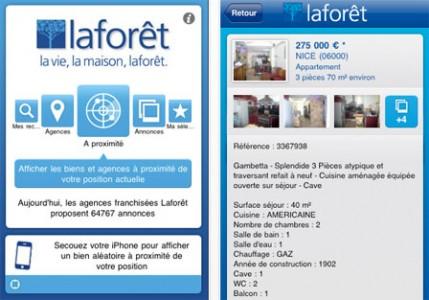laforet iphone 429x300 Laforêt Immobilier lance son application iphone sur lappstore