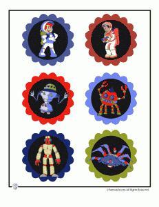 Space Party Cupcake Toppers