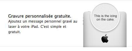 Apple vous offre la gravure de votre iPad...