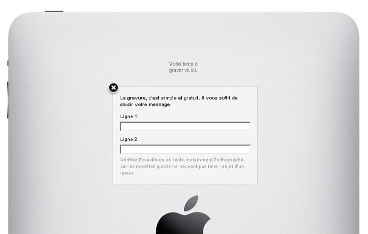 Apple vous offre la gravure de votre iPad...