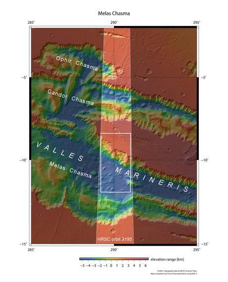 Emplacement de Melas Chasma