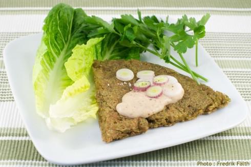Galettes à l’épeautre et leur béchamel de pois chiche, parfum de cumin