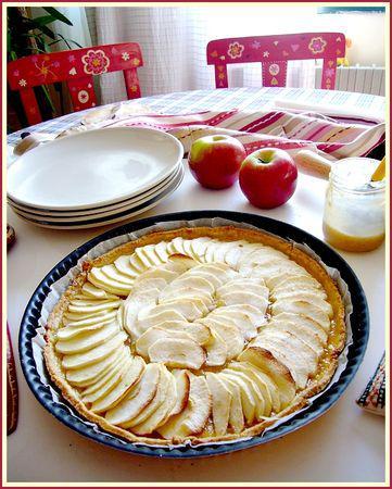 Tarte aux pommes caramel prseantiton
