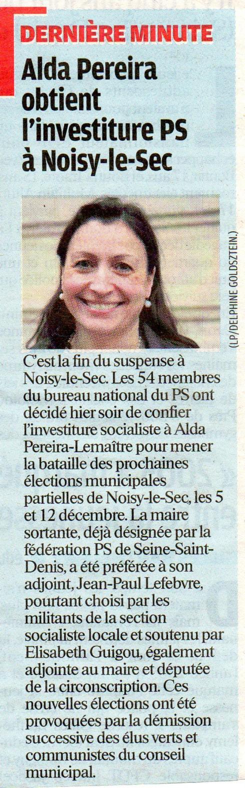 OFFICIEL : Alda Pereira-Lemaitre est investie tête de liste socialiste contre l'avis de militants de sa section