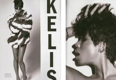 Kelis dans Vogue Italia (octobre), décroche un contrat de modèle