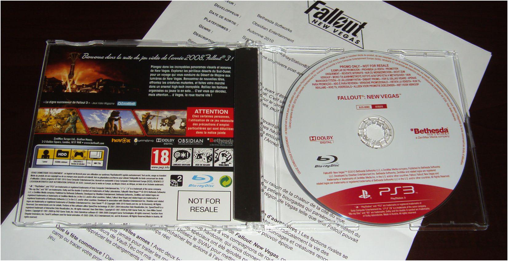 newvegas oosgame weebeetroc [arrivage] FALLOUT New Vegas PS3