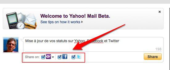 yahoo mail beta 1 Yahoo Mail devient plus social en intégrant Facebook et Twitter