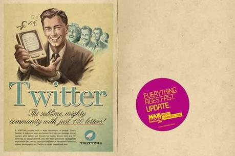 twitter-maximidia Publicités des réseaux sociaux old school par maximidia