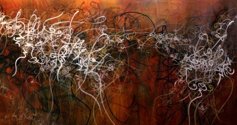 Abstract Kalligraphie :: Experimental writing on canvas
