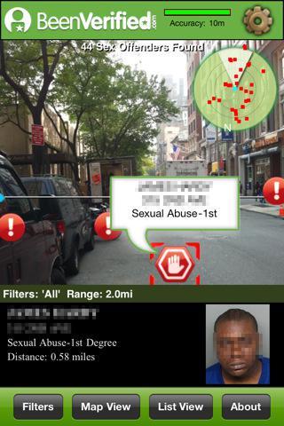 «Sex Offender Tracker» sur iPhone