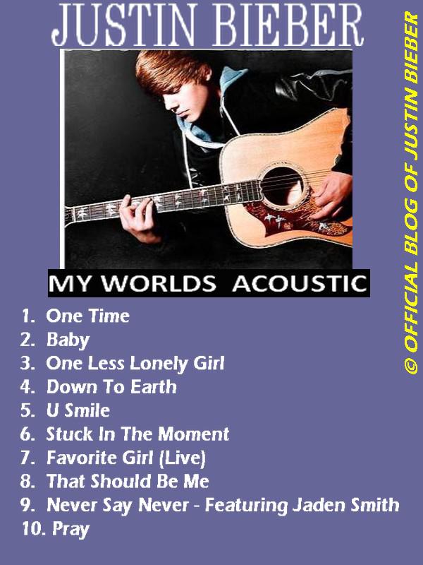 Justin Bieber : Les titres de son album acoustique !