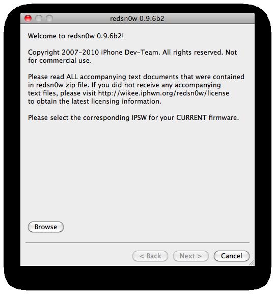 RedSn0w passe en 0.9.6b2 sur iPhone (Mac & Windows)...
