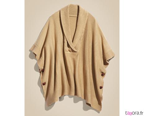Poncho camel H&M