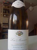 Serie de blanc : Meursault les Cras, Sancerre Mellot, Vouvray Huet