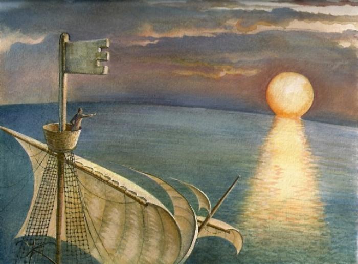 Seul dans le vol dispersé des mouettes (Werner Lambersy)