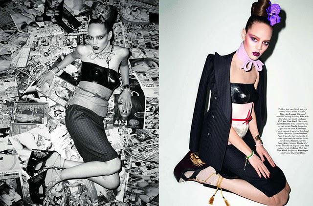 ▲ Freja Beha joue les Geisha pour le Vogue Paris sous l'objectif de Terry Richardson ▼