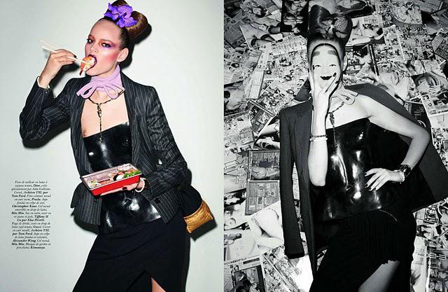 ▲ Freja Beha joue les Geisha pour le Vogue Paris sous l'objectif de Terry Richardson ▼