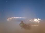 Kopps-Estchells: effet d’électricité statique dans désert autour d’un hélicoptère