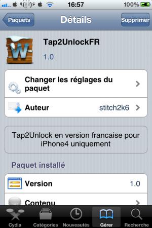 Tap2UnlockFR : Dévérouillez votre iphone et décrochez par un simple touché
