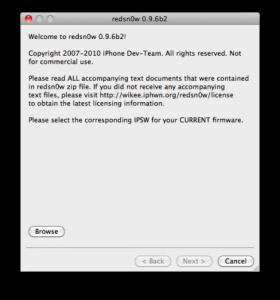 RedSn0w 0.9.6b2 peut jailbreaker l’iOS 4.2 GM Seed