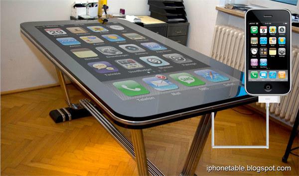 FAKE???La table connect c'est un iPhone 58 pouces...