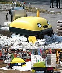 Robot mange neige