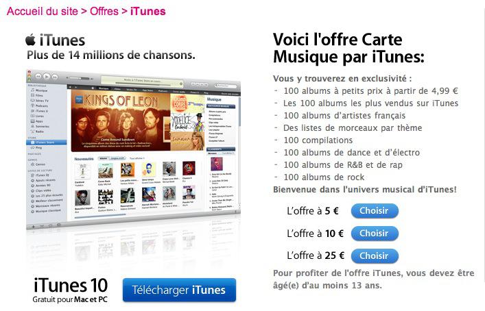 Carte iTunes à 50% avec les Cartes Musiques 12-25