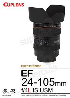 Un verre en forme d'objectif