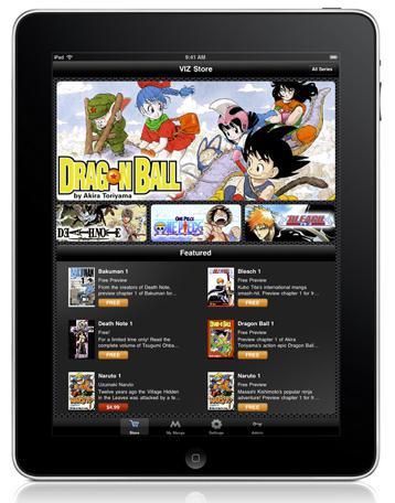 Viz Manga, un kiosque numérique dédié aux mangas sur iPad