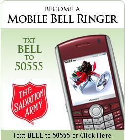 don via mobile, la campagne Mobile Bell Ringer (Salvation Army, mGive)