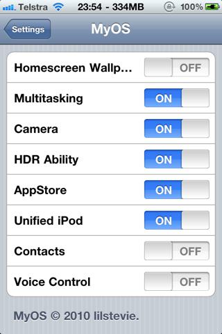 Tweak Cydia – MyOS, ajoutez ou supprimez d’iOS les fonctionnalités que vous voulez