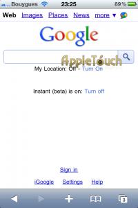 Google : Recherche instantanée sur iPhone et iPod Touch