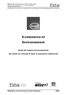 Fevad - rapport e-commerce et environnement - couverture - 2008