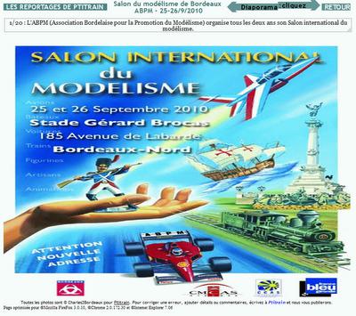 Salon du modélisme de Bordeaux  ABPM - 25-26/9/2010