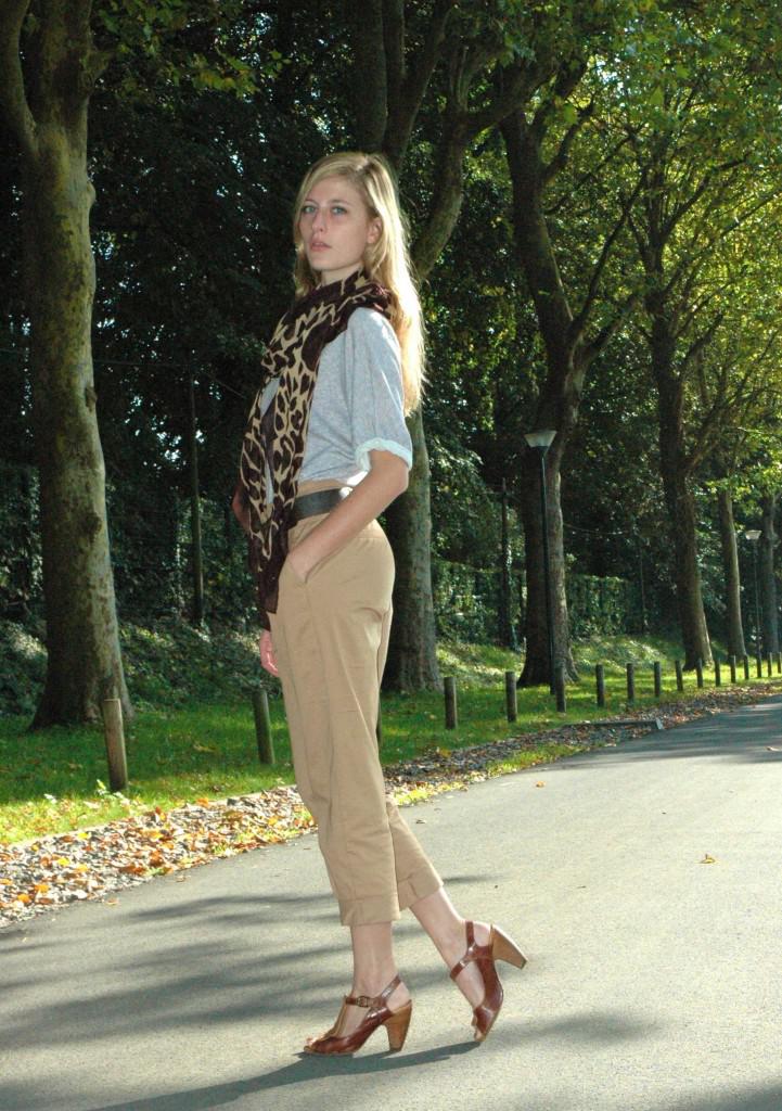 soleil donne chaussures t-shirt