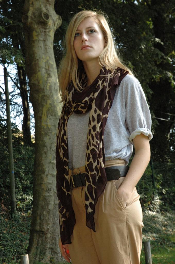 foulard léopard ceinture