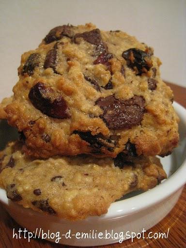 Cookies au chocolat et aux fruits secs