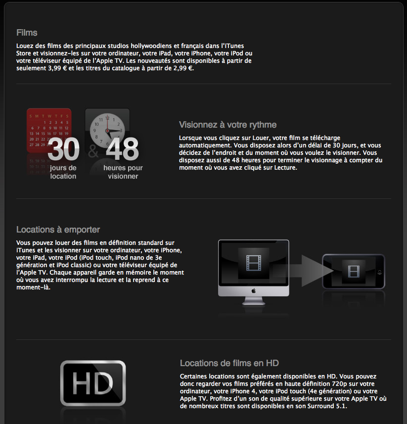 L’iTunes Movie Store désormais disponible en France
