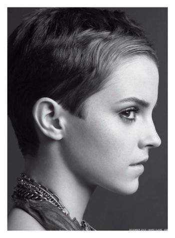 Emma Watson de profil pour Marie Claire