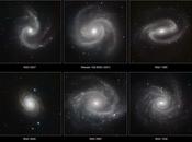 Collection galaxies spirales déshabillées leurs poussières