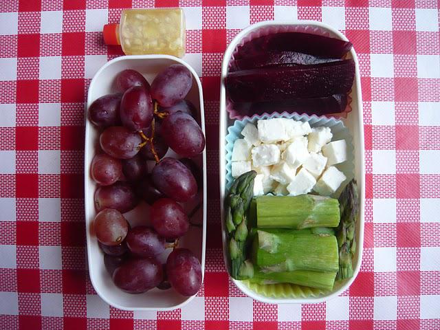 Bento #47 Salade d'asperges, betterave, feta. En kit.