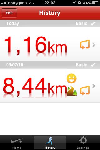 Test de l’application ‘Nike+ GPS’ pour iPhone