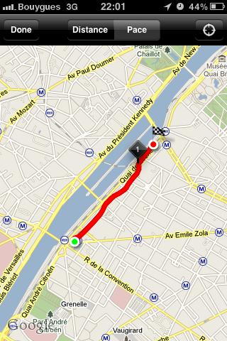 Test de l’application ‘Nike+ GPS’ pour iPhone